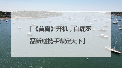 《莫离》开机，白鹿丞磊新剧携手谋定天下