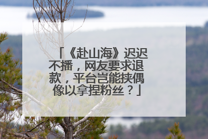《赴山海》迟迟不播，网友要求退款，平台岂能挟偶像以拿捏粉丝？