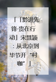 「黔进先锋·贵在行动」宋慧颖：从北京到毕节开“村咖”