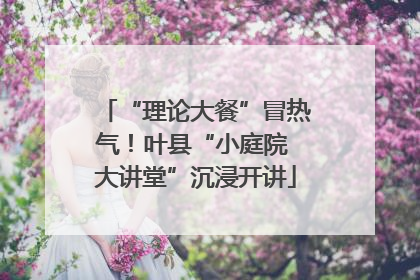 “理论大餐”冒热气！叶县“小庭院 大讲堂”沉浸开讲