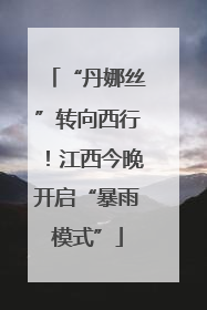 “丹娜丝”转向西行！江西今晚开启“暴雨模式”