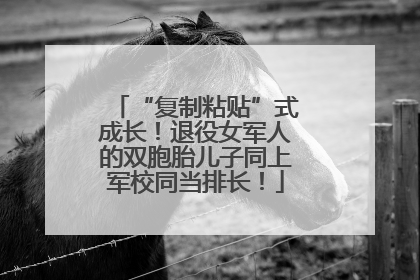 “复制粘贴”式成长！退役女军人的双胞胎儿子同上军校同当排长！