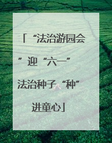 “法治游园会”迎“六一” 法治种子“种”进童心