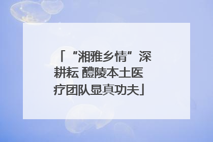 “湘雅乡情”深耕耘 醴陵本土医疗团队显真功夫