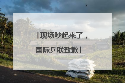 现场吵起来了，国际乒联致歉