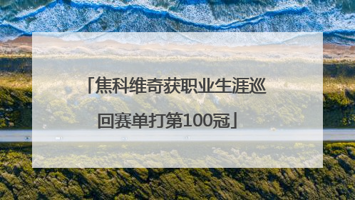 焦科维奇获职业生涯巡回赛单打第100冠