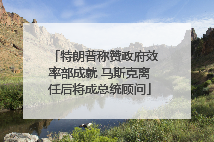 特朗普称赞政府效率部成就 马斯克离任后将成总统顾问
