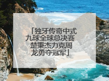 独牙传奇中式九球全球总决赛 楚秉杰力克周龙勇夺冠军