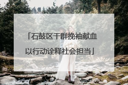 石鼓区干群挽袖献血 以行动诠释社会担当