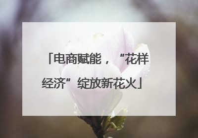 电商赋能，“花样经济”绽放新花火