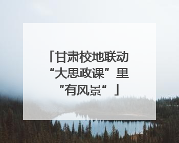 甘肃校地联动“大思政课”里“有风景”
