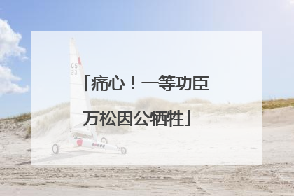 痛心！一等功臣万松因公牺牲