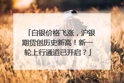 白银价格飞涨，沪银期货创历史新高！新一轮上行通道已开启？