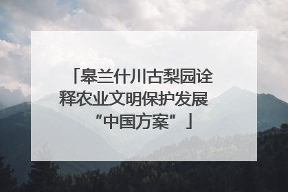 皋兰什川古梨园诠释农业文明保护发展“中国方案”