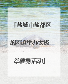 盐城市盐都区龙冈镇举办太极拳健身活动