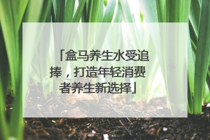 盒马养生水受追捧，打造年轻消费者养生新选择