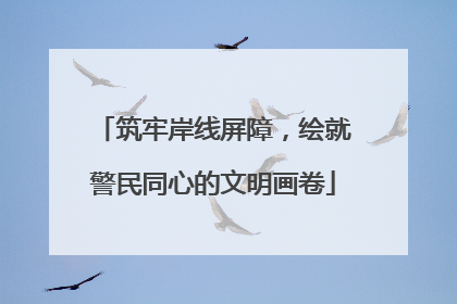 筑牢岸线屏障，绘就警民同心的文明画卷