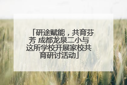 研途赋能，共育芬芳 成都龙泉二小与这所学校开展家校共育研讨活动
