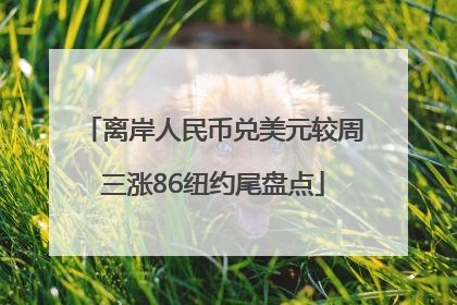 离岸人民币兑美元较周三涨86纽约尾盘点