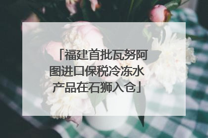 福建首批瓦努阿图进口保税冷冻水产品在石狮入仓