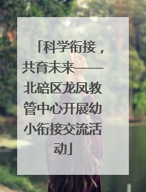 科学衔接，共育未来——北碚区龙凤教管中心开展幼小衔接交流活动