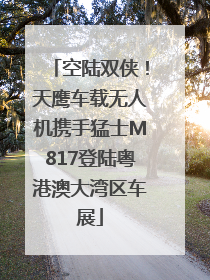空陆双侠！天鹰车载无人机携手猛士M817登陆粤港澳大湾区车展