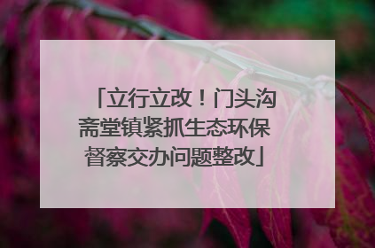 立行立改！门头沟斋堂镇紧抓生态环保督察交办问题整改