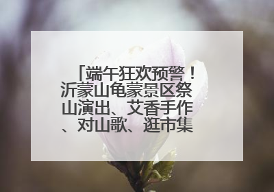 端午狂欢预警！沂蒙山龟蒙景区祭山演出、艾香手作、对山歌、逛市集！速来嗨玩~