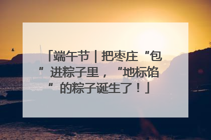 端午节｜把枣庄“包”进粽子里，“地标馅”的粽子诞生了！
