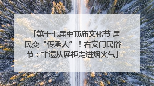 第十七届中顶庙文化节 居民变“传承人”！右安门民俗节：非遗从展柜走进烟火气