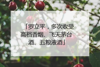 罗立平，多次收受高档香烟、飞天茅台酒、五粮液酒