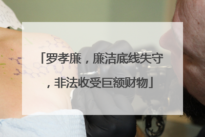 罗孝廉，廉洁底线失守，非法收受巨额财物