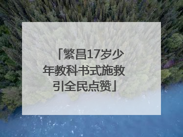 繁昌17岁少年教科书式施救引全民点赞