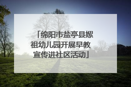 绵阳市盐亭县嫘祖幼儿园开展早教宣传进社区活动