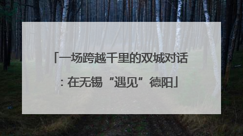 一场跨越千里的双城对话：在无锡“遇见”德阳