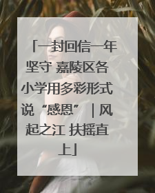 一封回信一年坚守 嘉陵区各小学用多彩形式说“感恩”｜风起之江 扶摇直上