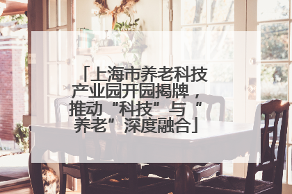 上海市养老科技产业园开园揭牌，推动“科技”与“养老”深度融合