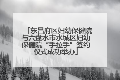 东昌府区妇幼保健院与六盘水市水城区妇幼保健院“手拉手”签约仪式成功举办