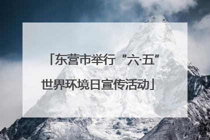 东营市举行“六·五”世界环境日宣传活动