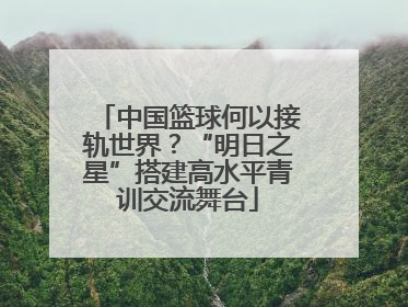 中国篮球何以接轨世界？“明日之星”搭建高水平青训交流舞台