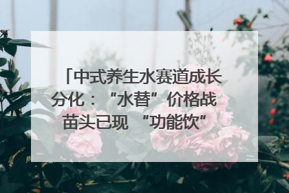 中式养生水赛道成长分化：“水替”价格战苗头已现 “功能饮”价高市场难打开｜中药大健康赛道迭变