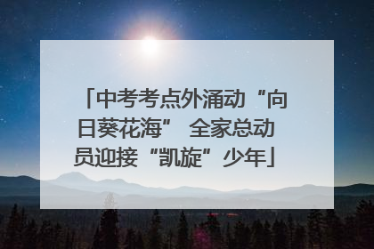 中考考点外涌动“向日葵花海” 全家总动员迎接“凯旋”少年