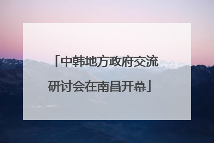 中韩地方政府交流研讨会在南昌开幕