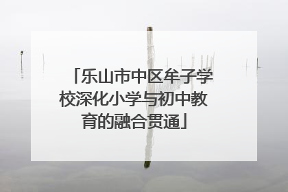 乐山市中区牟子学校深化小学与初中教育的融合贯通