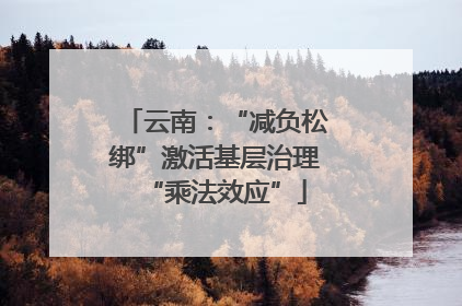 云南：“减负松绑”激活基层治理“乘法效应”