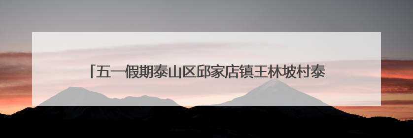 五一假期泰山区邱家店镇王林坡村泰山炊烟巷民俗生活体验区人气爆棚