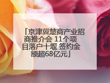 京津冀楚商产业招商推介会 11个项目落户十堰 签约金额超68亿元