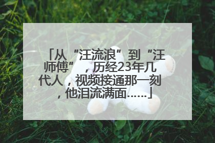 从“汪流浪”到“汪师傅”，历经23年几代人，视频接通那一刻，他泪流满面……