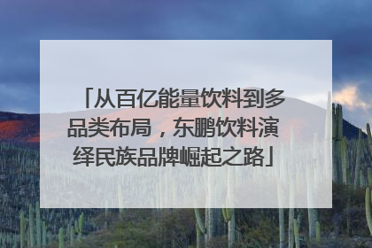 从百亿能量饮料到多品类布局，东鹏饮料演绎民族品牌崛起之路