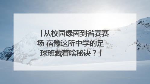 从校园绿茵到省赛赛场 宿豫这所中学的足球班藏着啥秘诀？
